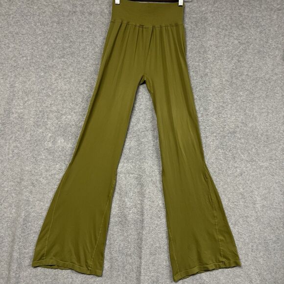 Free People Movement Good Karma Flare Leggings Olive Green Size M/L Yoga Boho - Picture 1 of 10